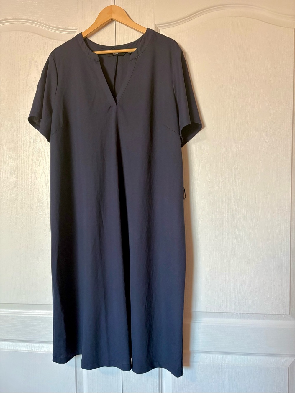 Vero Moda Navy Short-Sleeve V-Neck Maxi Dress Size 2X